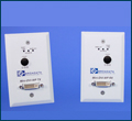 Wall Plate Miniature Multimode Fiber Optic DVI Extenders